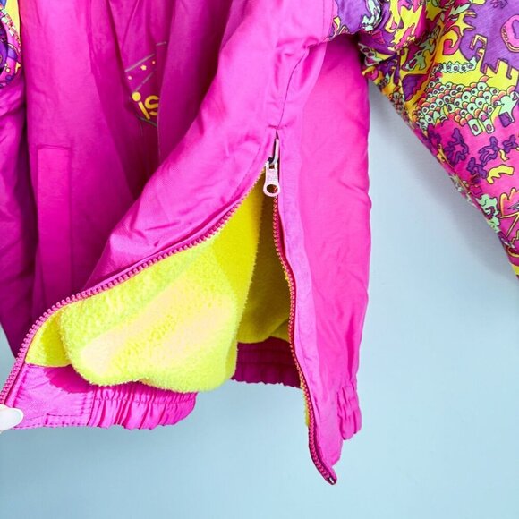 ISPO Vintage 80s 90s Crazy Colourful Pullover Ski Jacket L - Picture 6 of 7